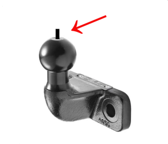 Trekhaak kogel Flenskogel met pin geschikt voor België voor voertuigen zonder trekgewicht